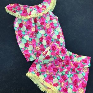 Little girl two piece summer outfit